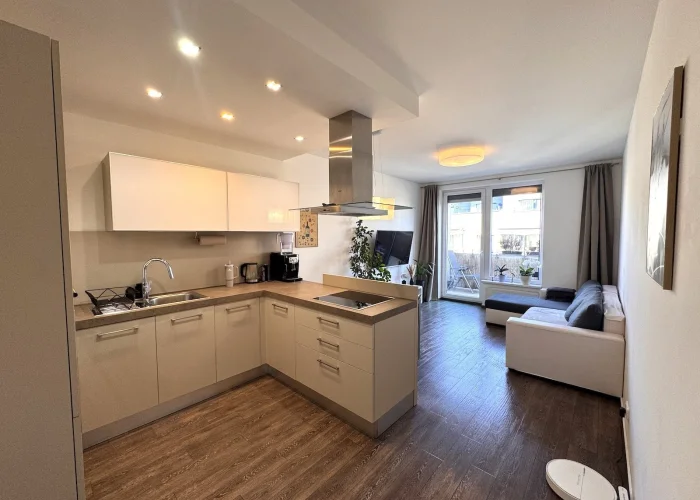 Pronájem bytu 2+kk/B/G, 54 m², novostavba, nezařízený, Praha - Střížkov
