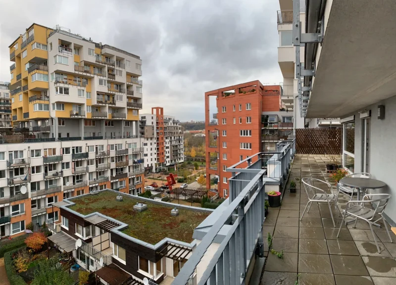 Pronájem Bytu 2+kk, 56m², terasa, Nová Harfa