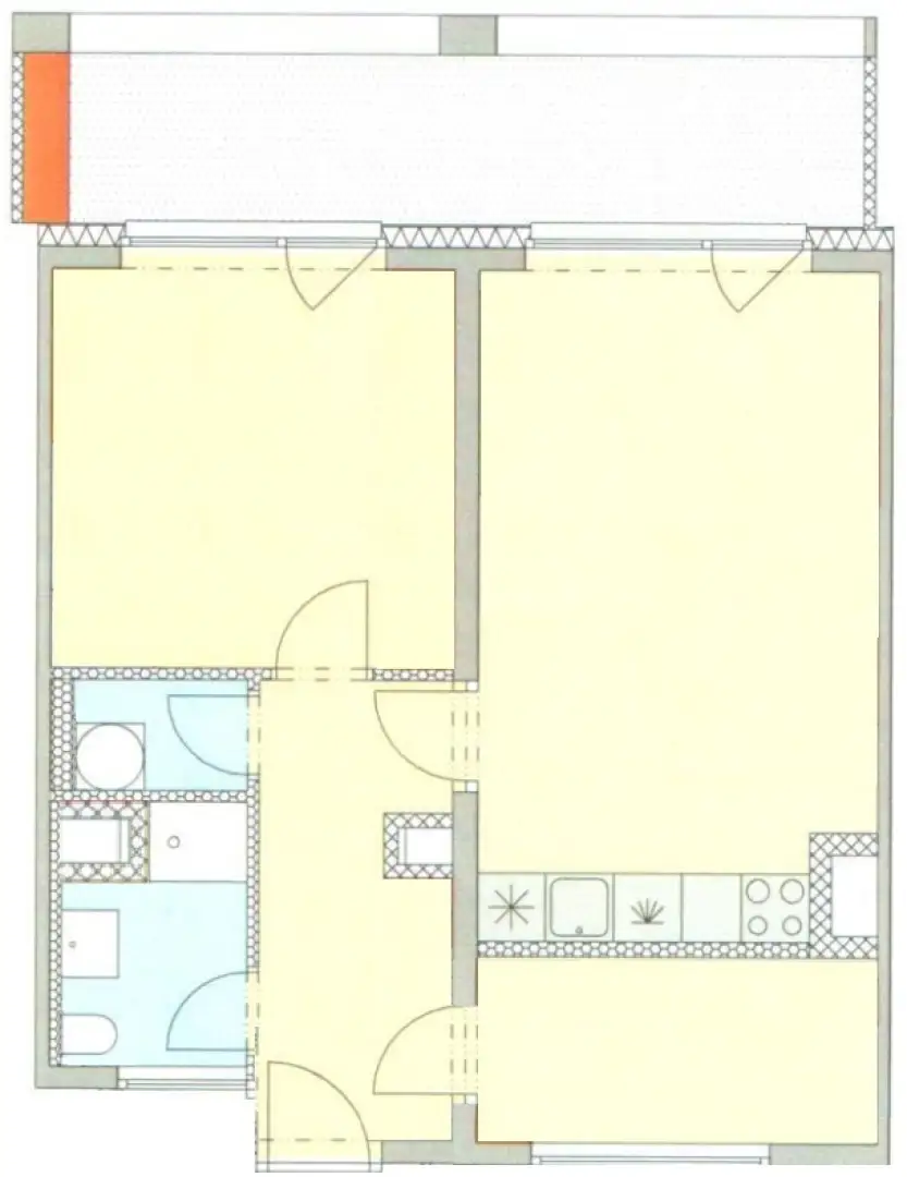 Pronájem bytu 3+kk/L/G o výměře 53m² v lokalitě Praha - Košíře