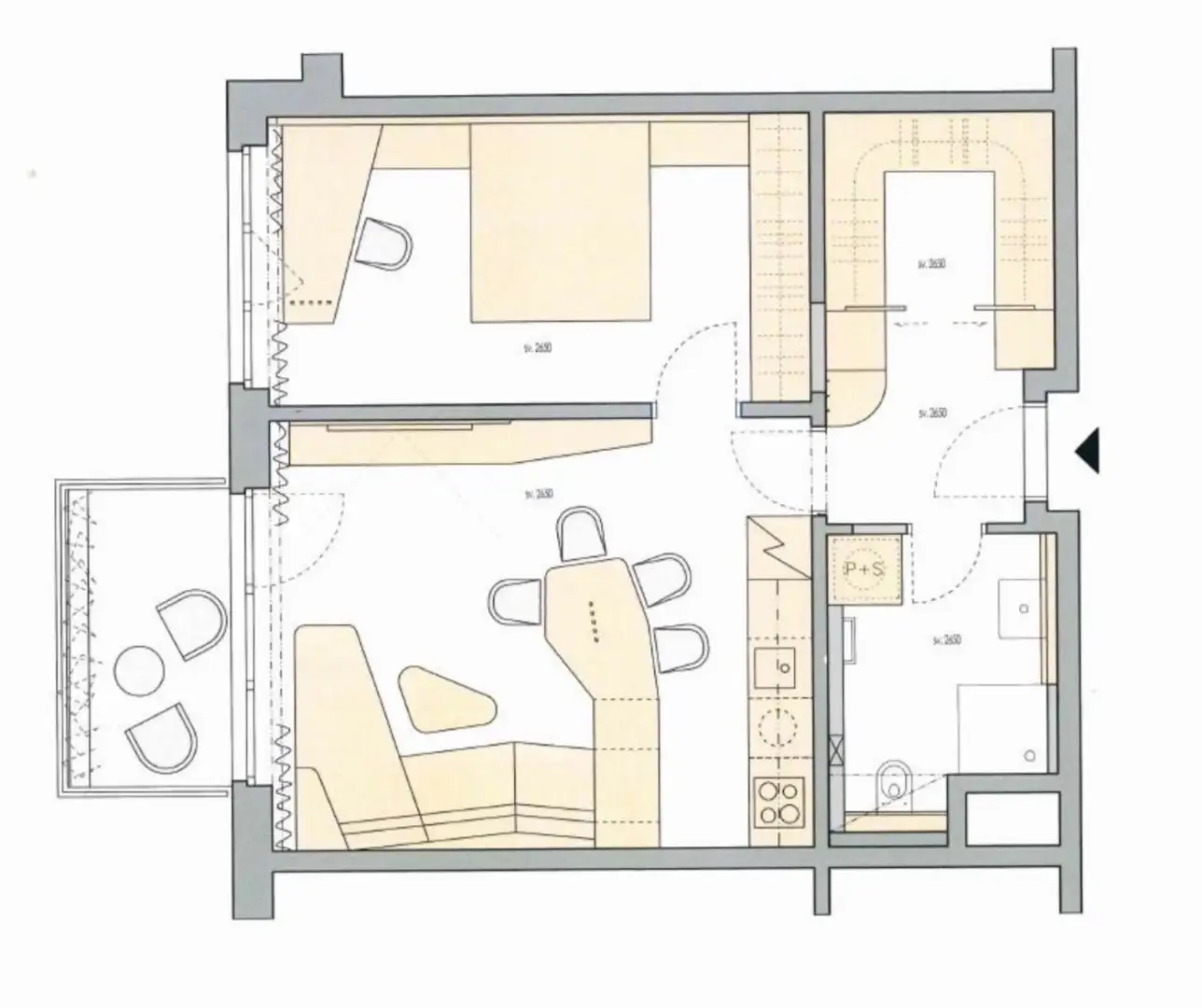 Pronájem bytu 2+kk, 62 m², designový nábytek, Praha Stodůlky - Britská čtvrť