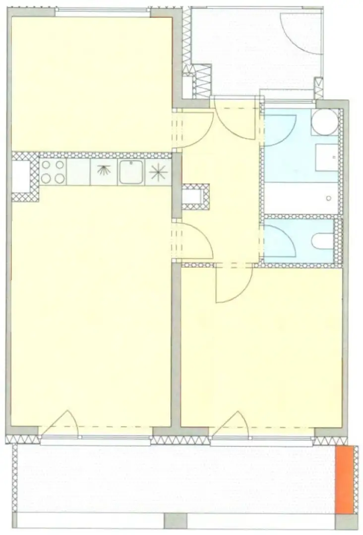 Pronájem bytu 3+kk/L/G o výměře 60 m² v lokalitě Praha - Košíře