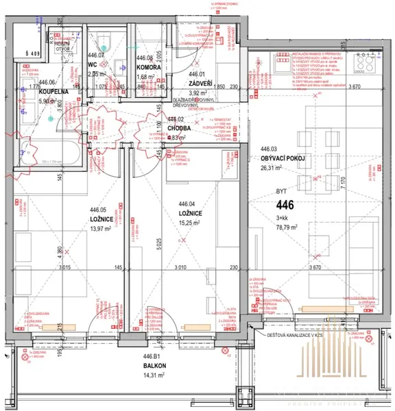 Pronájem bytu 3+kk, ulice V Horkách, Praha Nusle