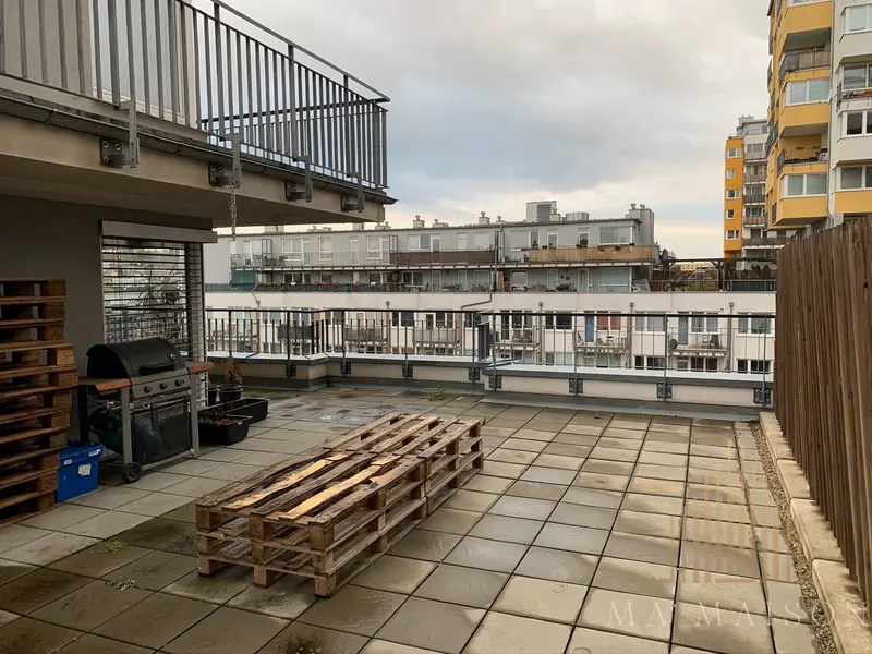 Pronájem Bytu 2+kk, 56m², terasa 81 m2, Nová Harfa